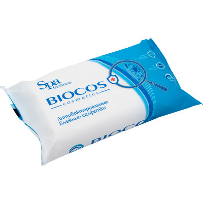 Салфетки влажные Biocos антибактериальные, 60шт