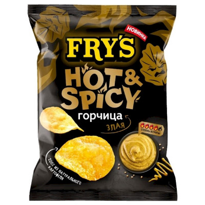 Чипсы Fry’s Злая горчица из натурального картофеля, 70г