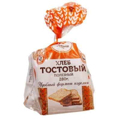 Хлеб Хлебнаш Полезный тостовый пшеничный нарезка, 280г