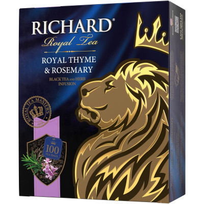 Чай Richard Королевский байховый чабрец и розмарин в пакетиках, 100х2г