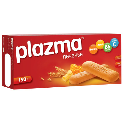 Печенье Plazma обогащенное витаминами, 150г