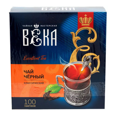 Чай Краснодарскiй чёрный мелколистовой в пакетиках, 100х1.7г