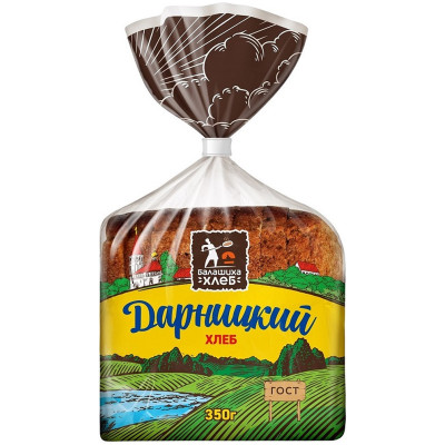 Хлеб Коломенское Дарницкий формовой нарезанная часть изделия, 350г