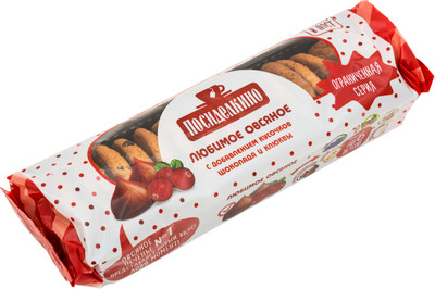 Печенье Посиделкино Овсяное с кусочками клюквы и шоколада, 310г