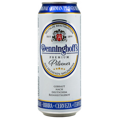Пиво Denninghoff's Пилснер светлое фильтрованное 4.9%, 500мл