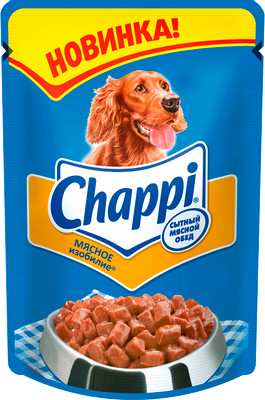 Корм Chappi Сытный мясной обед мясное изобилие для собак, 100г