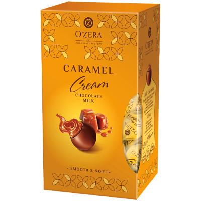Конфеты шоколадные Ozera Caramel Cream с карамельной начинкой, 200г