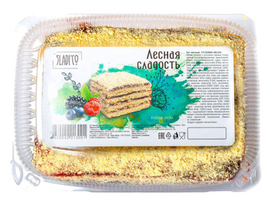 Торт песочный Алатырский ХЗ Лесная сладость, 550г