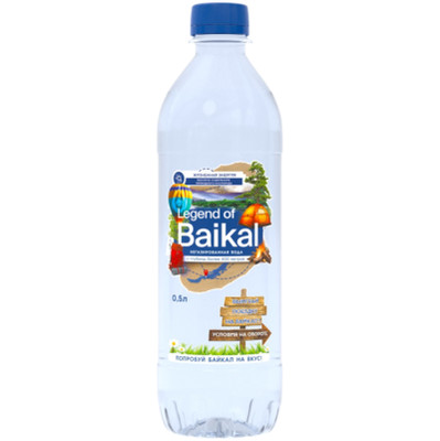 Вода Legend of Baikal питьевая негазированная, 500мл