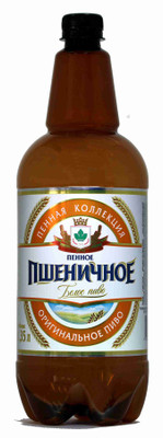 Пиво Пенная Коллекция Пенное Пшеничное светлое нефильтрованное 5%, 1.35л
