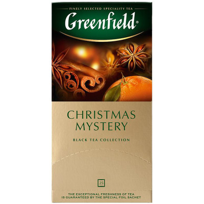 Чай Greenfield Christmas mystery чёрный в пакетиках, 25х1.5г