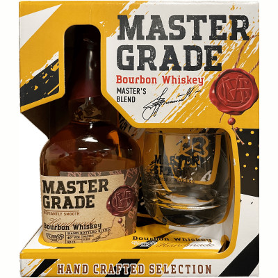 Виски Bourbon Maker's Grade зерновой в наборе со стаканом, 500мл