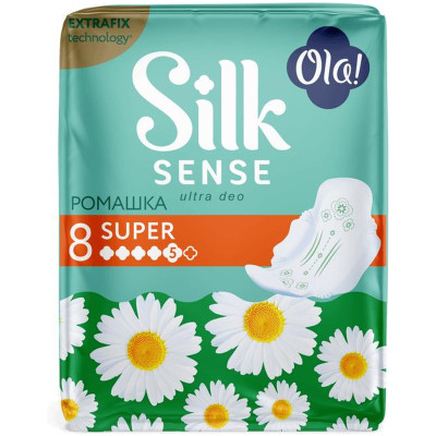 Прокладки гигиенические Ola! Silk Sense ultra deo super Ромашка, 8шт