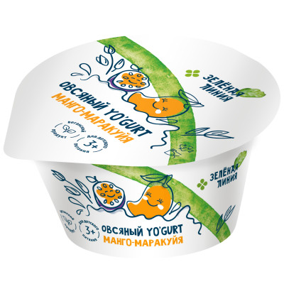 Продукт овсяный Yogurt Манго-Маракуйя Зелёная Линия, 130г