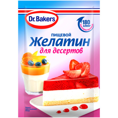 Желатин Dr. Bakers Для десертов пищевой, 10г