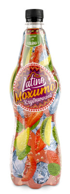 Напиток безалкогольный Latino Mojito Клубничный c соком пастеризованный среднегазированный, 1л