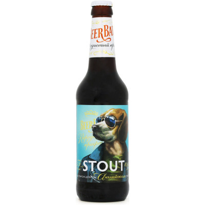 Пиво Породистый крафт Stout тёмное фильтрованное пастеризованное 7%, 450мл