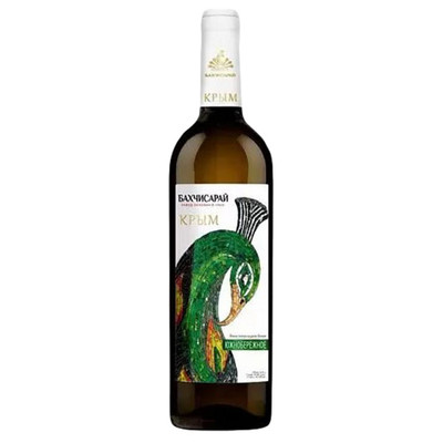 Вино Бахчисарай Южнобережное белое полусладкое 10-13%, 750мл