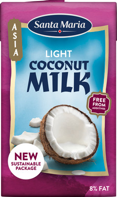 Мякоть кокосового ореха Santa Maria Light Coconut Milk 8%, 250мл