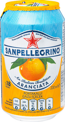 Напиток сокосодержащий San Pellegrino Aranciata апельсин среднегазированный, 330мл