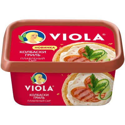 Сыр Viola Виола плавленый с колбасками Гриль 50%, 400г