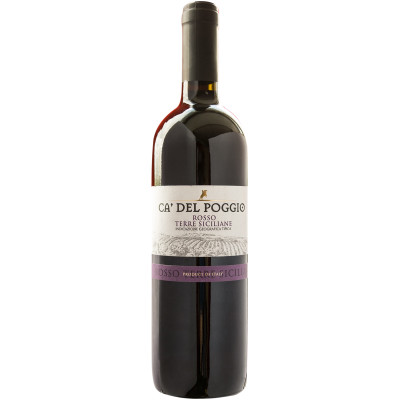 Вино Ca'Del Poggio Terre Siciliane красное сухое 12.5%, 750мл