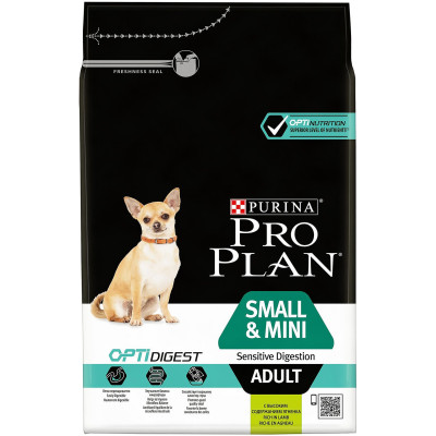Сухой корм Pro Plan ягнёнок для собак мелких пород с чувствительным пищеварением, 3кг