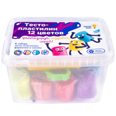 Тесто-пластилин Genio Kids для детской лепки 12 цветов TA1068L