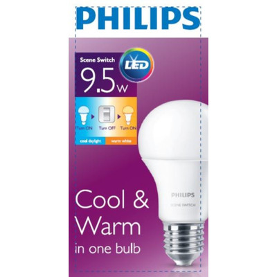 Лампа светодиодная Philips LED Scene Switch E27 9.5-60W