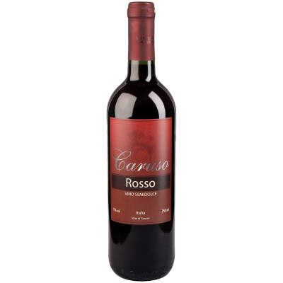 Вино Caruso Rosso красное полусладкое 11.5%, 750мл