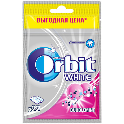 Жевательная резинка Orbit Bubblemint без сахара драже, 34г