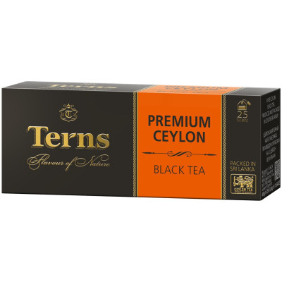 Чай Terns Premium Ceylon чёрный цейлонский, 25х1,8г