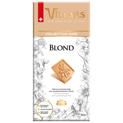 Шоколад белый Villars с сухим карамелизированным молоком, 100г