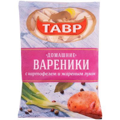 Вареники Тавр Домашние с картофелем и жареным луком, 900г