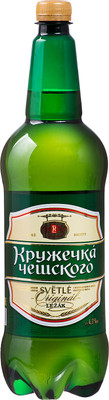 Пиво Кружечка Чешского светлое 4.3%, 1.35л