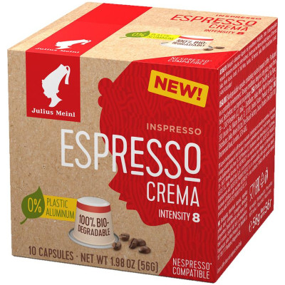 Кофе в капсулах Julius Meinl Эспрессо Крема натуральный жареный молотый, 10х5.6г