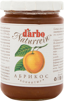 Конфитюр Darbo абрикосовый 50% фруктов, 450г