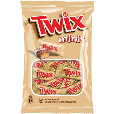 Конфеты Twix Minis шоколадные, 184г
