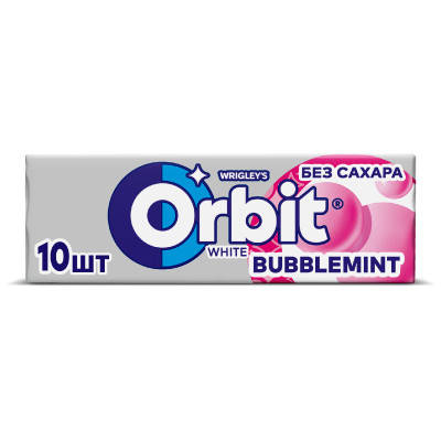 Жевательная резинка Orbit White Bubblemint, 13.6г