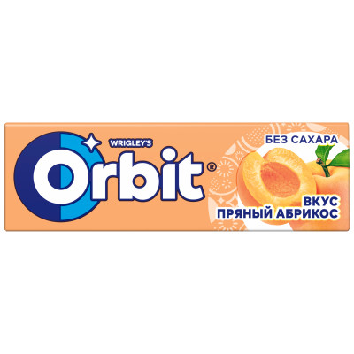 Жевательная резинка Orbit Сочный абрикос без сахара, 13.6г