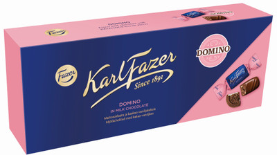 Конфеты Fazer Domino из молочного шоколада с безе и йогуртовой начинкой ваниль, 270г