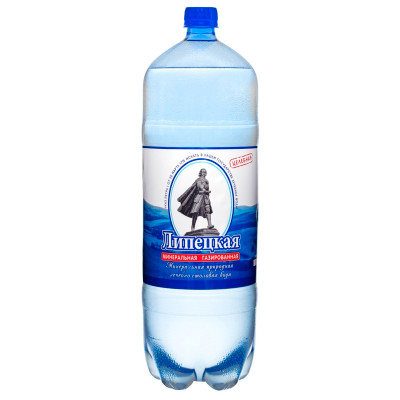 Вода Липецкая минеральная природная питьевая лечебно-столовая газированная, 2.5л