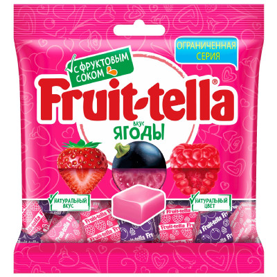 Конфеты Fruit-Tella жевательные со вкусом ягод, 70г