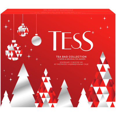 Чай Tess Коллекция 12 вкусов чая, 48х81г