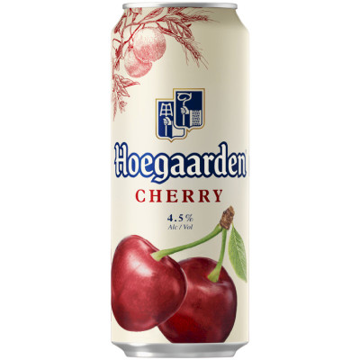 Пивной напиток Hoegaarden со вкусом вишни нефильтрованный осветленный пастеризованный, 450мл