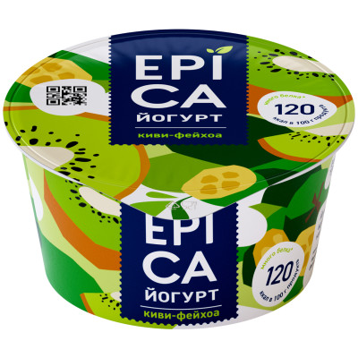 Йогурт Epica с киви и фейхоа 4.8%, 130г
