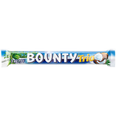 Батончик шоколадный Bounty Трио, 82.5г