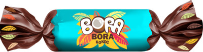 Конфеты Bora-Bora кокос с комбинированными конфетными массами глазированные