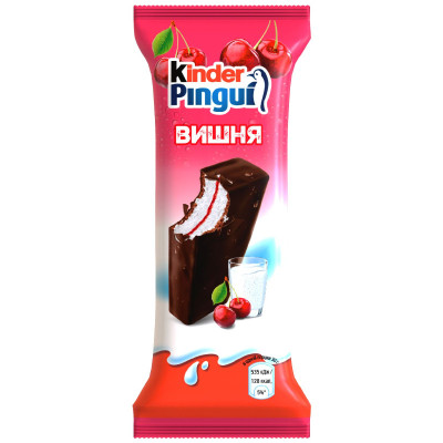 Пирожное бисквитное Kinder Pingui вишня, 30г