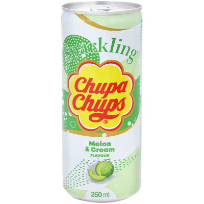 Напиток Chupa Chups Дыня со сливками безалкогольный cильногазированный жестяная банка, 250мл